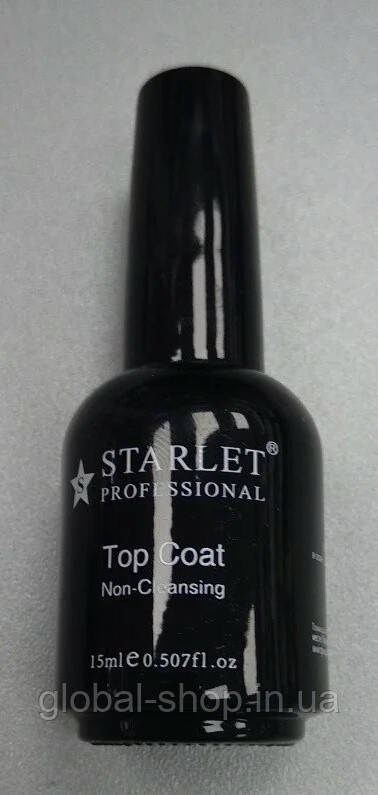 ТОП ДЛЯ ГЕЛЬ-ЛАКА БЕЗ ЛІПКОГО СЛОЮ STARLET PROFESSIONAL NON-CLEANSING, 15 МЛ