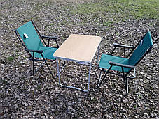 Складаний стіл та стільці для пікніка (1стіл+2 крісла), фото 2