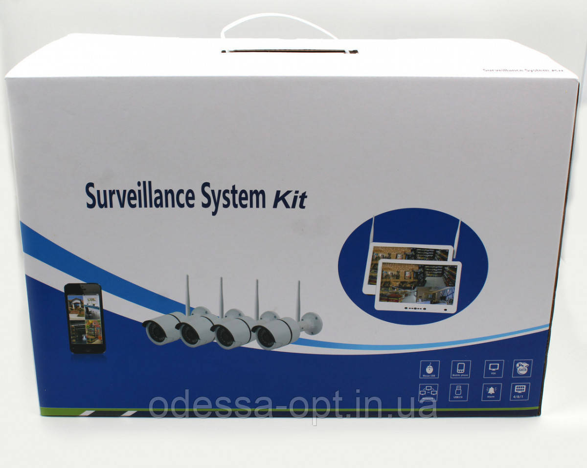 Рег+ Камери DVR KIT LCD 13'' 1304 WiFi 4ch набір на 4 камер