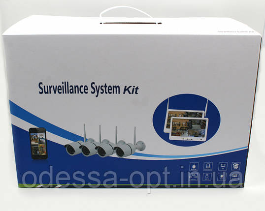 Рег+ Камери DVR KIT LCD 13'' 1304 WiFi 4ch набір на 4 камер, фото 1