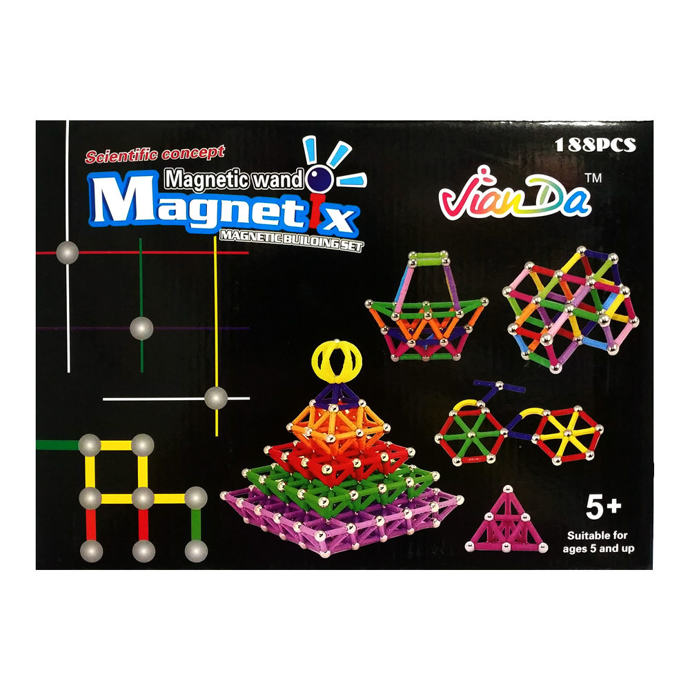 Магнитный конструктор Magnetics (188 деталей) - фото 5 - id-p1140146252