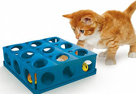 Іграшка для кішок Georplast Tricky з двома м'ячами, 25x25x9 см