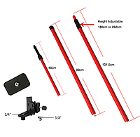 Розпірна ШТАНГА 4 м Firecore для лазерного рівня різь 1/4 і 5/8 Оригінал!