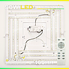 Світлодіодний світильник з пультом ДК LUMINARIA QUADRON 50 W S-470-WHITE, фото 8