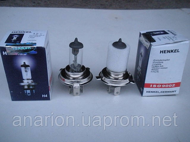 Автолампи на ваз Henkel H4 12v 100/90w P43T , (1 шт) - фото 2 - id-p12554562