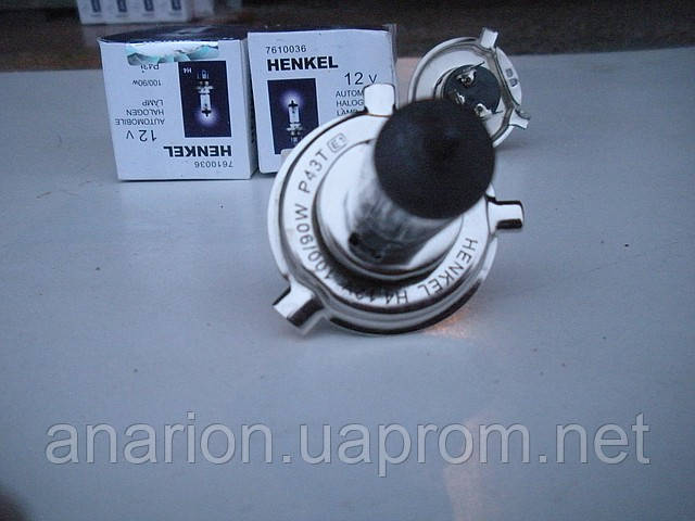 Автолампи на ваз Henkel H4 12v 100/90w P43T , (1 шт) - фото 4 - id-p12554562