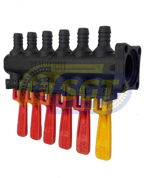 Блок клапанів (6 секцій) на регулятор тиску Tolveri GRAN 5, фото 1