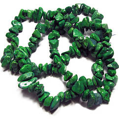 Намистини Відколи Каменю Великі Говлит Зелений, Розмір від 6 до 12 мм, Рукоділля, Фурнітура Біжутерія