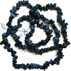 Намистини Відколи Великі Сині Темні, Розмір від 6 до 12 мм, Фурнітура на Біжутерію Прикраси