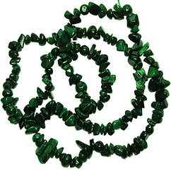Намистини Відколи Великі під Малахіт, Розмір від 6 до 12 мм, Близько 85 см нитка, Рукоділля, Фурнітура Біжутерію