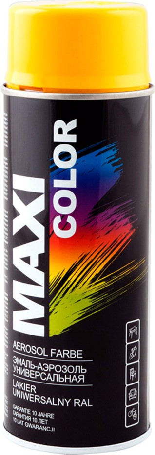Краска MAXI COLOR Ral 1021 желтая MX1021 400 мл - фото 1 - id-p1140293606