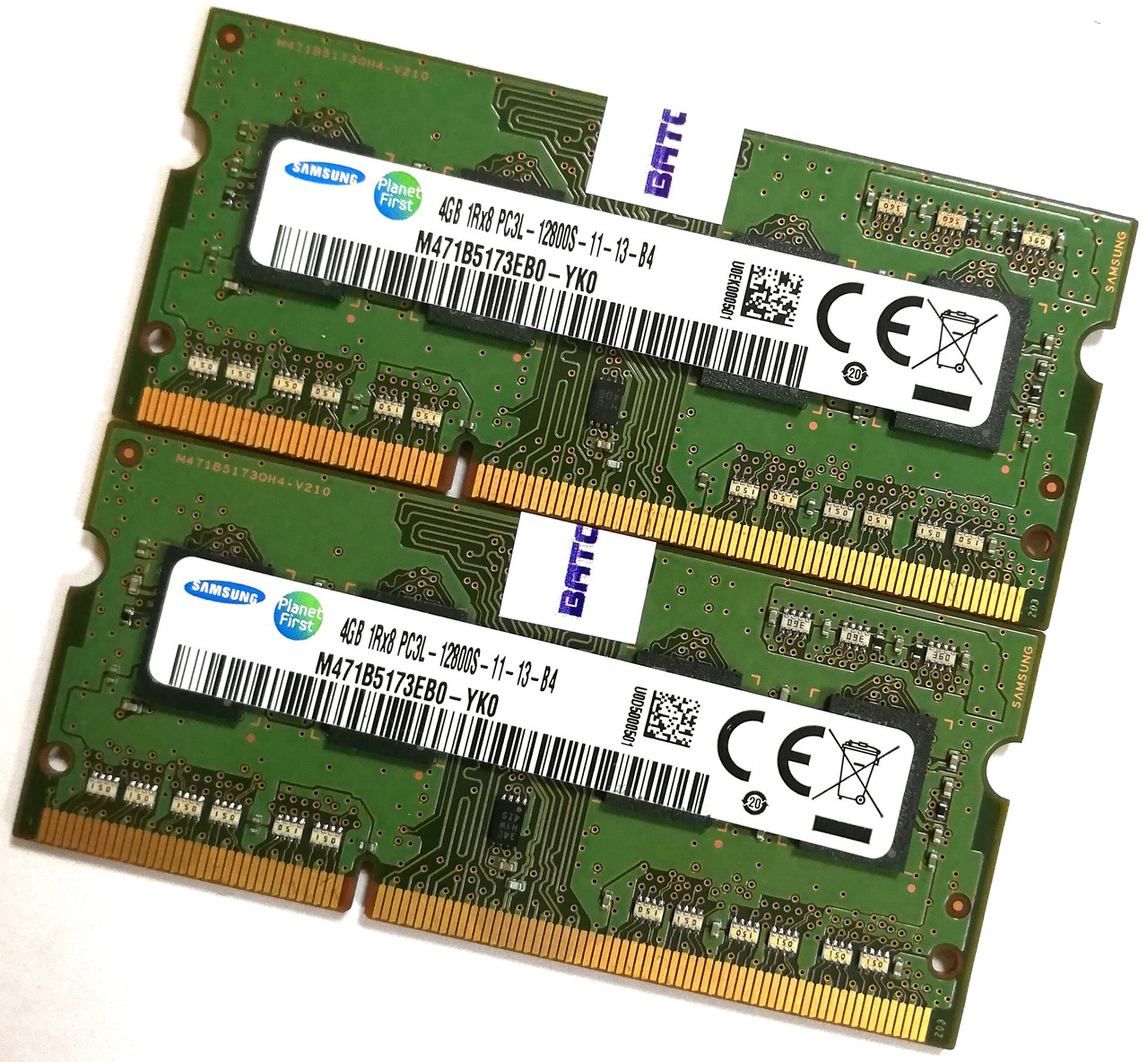 Пара оперативної пам'яті Samsung SODIMM DDR3L 8Gb (4Gb+4Gb) 1600MHz 12800s CL11 (M471B5173EB0-YK0) Б/В