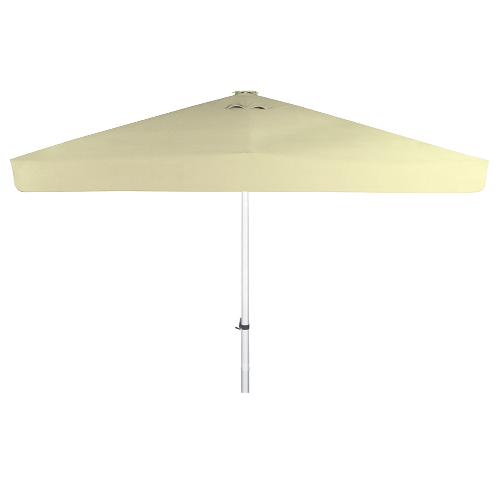 Зонт професійний 300х300/8 см Square Mega Telescopic Lux лебідка, поліестер Бежевий (Papatya TM)