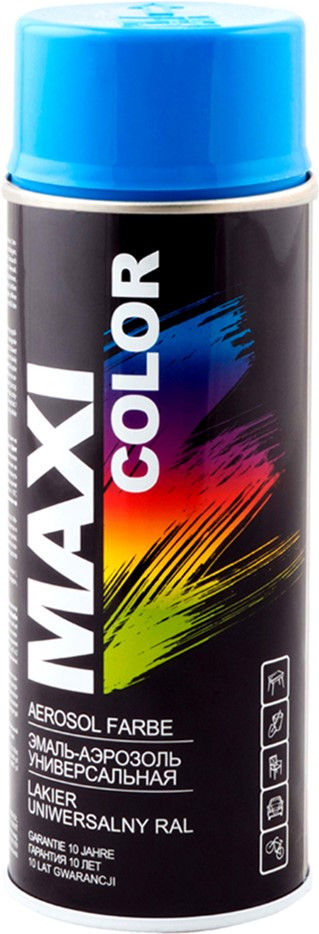 Краска MAXI COLOR Ral 5015 небесно-синяя MX5015 400 мл - фото 1 - id-p1140313231