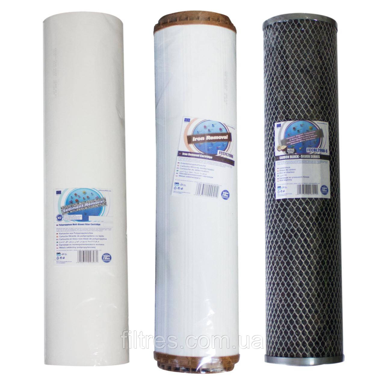 Комплект Aquafilter Big Blue 20 "Хлор + Залізо", фото 1