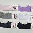 Шкарпетки підслідники жіночі бавовна з силіконом на п'яті, фото 7