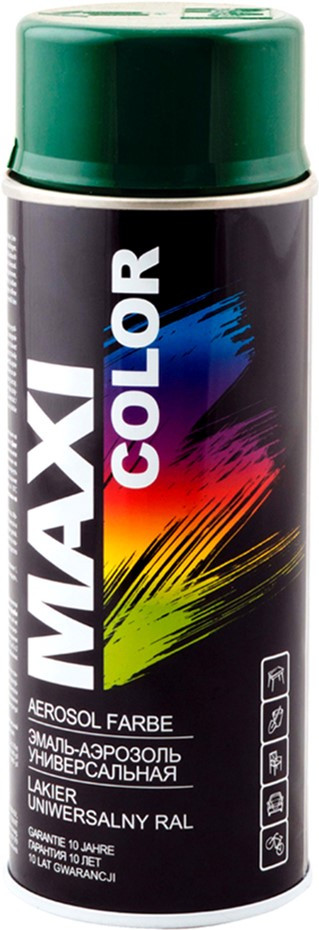 Краска MAXI COLOR Ral 6005 темно-зеленая MX6005 400 мл - фото 1 - id-p1140318495