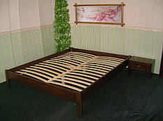 Дерев'яне напівторне ліжко безголов'я від виробника