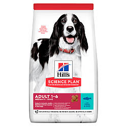 Корм Hill's SP Adult Medium Tuna (Хіллс для собак середніх порід з тунцем), 12кг.