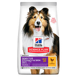 Корм Hill's SP Adult Medium Sensitive(Хіллс для серед.порід собак чутливе травл. і шерсть) 2,5кг.