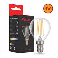 Філаментна лампа LED Vestum G45 Е14 4 Вт 220 V 3000 К