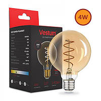 Філаментна лампа LED Vestum G95 Е27 4 Вт 220 V 2500 K