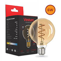 Філаментна лампа LED Vestum G125 Е27 6 Вт 220 V 2500 К