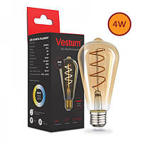 Філаментна лампа LED Vestum ST64 Е27 4 Вт 220 V 2500 К