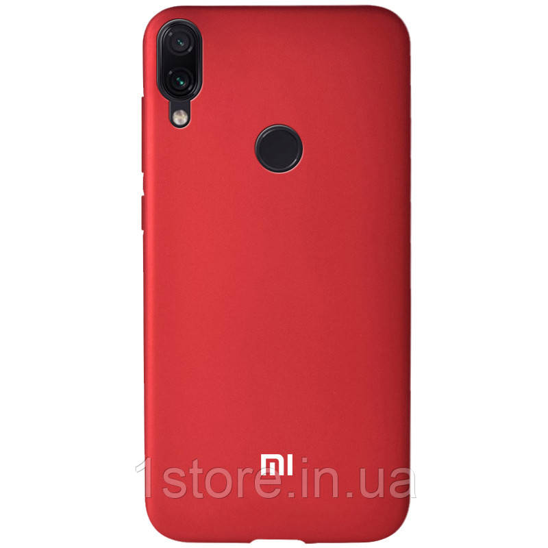 Чохол-накладка Soft-touch logo series для Xiaomi Redmi Note 7 / Note 7 Pro / Note 7s (Червоний/Dark Red)