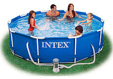 Басейн каркасний з фільтр-насосом Intex Metal Frame 28202 305х76 см, фото 3