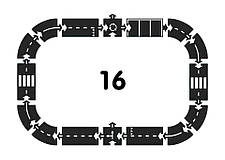 Гнучка автомобільна траса Waytoplay Автострада 16 дорожніх частин довжина 258 см (024), фото 2