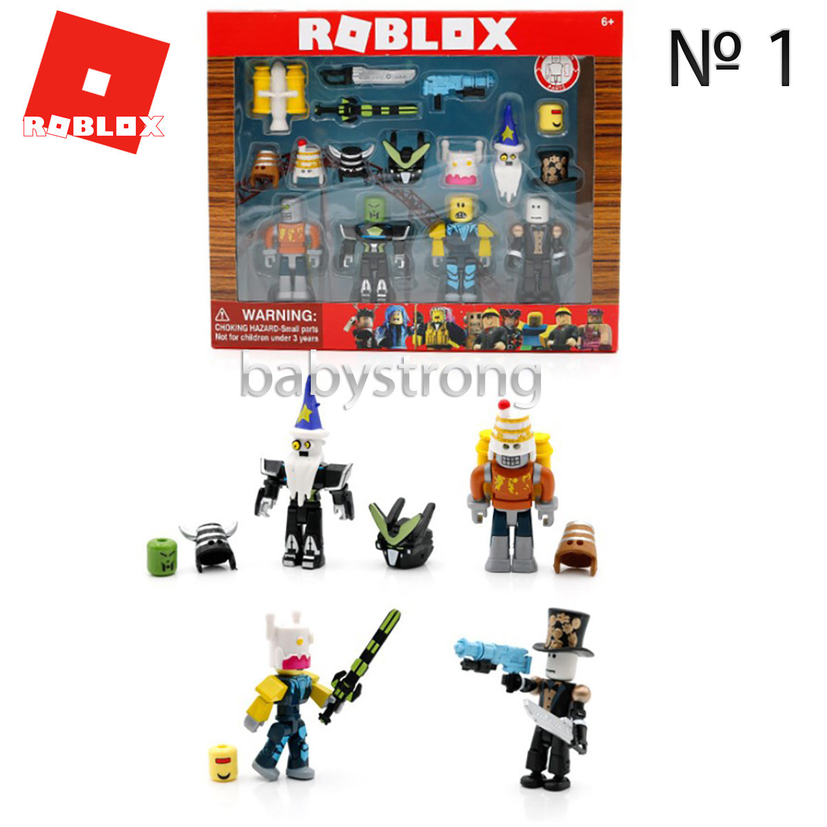 Ігровий набір Роблокс — Roblox Чарівники 4 героїв + 12 аксесуарів Фігурка — Констуктор