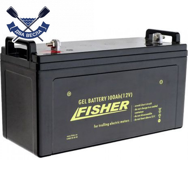 Акумулятор гелевий Fisher Gel 100A*h 12V для човнової мотора
