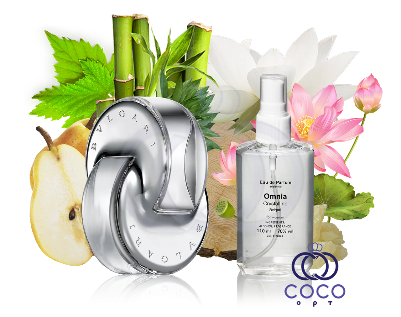 Жіноча парфумована вода Bvlgari Omnia Crystalline 110 Ml ОАЕ в пластиковій пляшці, фото 1