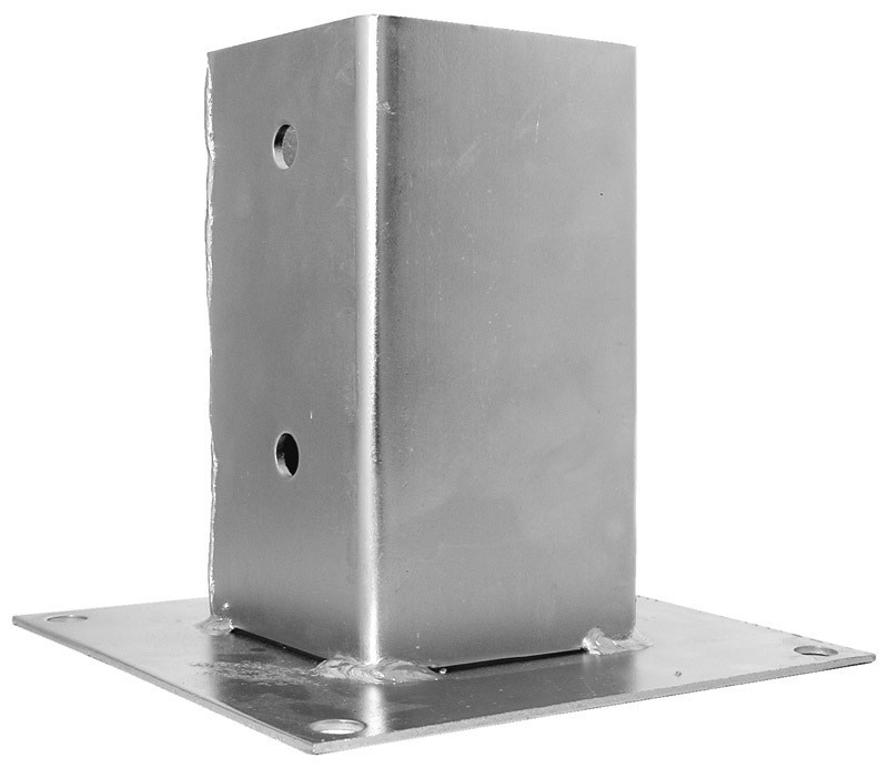 Опора стовпа плоска для прикручування 100х100х200х2,0мм