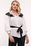 Блуза ошатна Франческа біла, фото 2