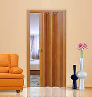 Двері гармошка глухі Дуб Рустик Folding, розсувні двері пластикові, міжкімнатні двері, приховані, складані