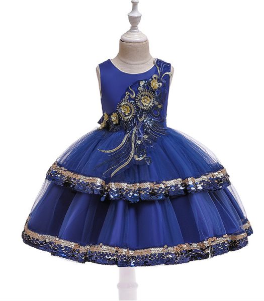 Бальна ошатне Сукня з мерехтливої ​​паєтками сінееBall gown Flickering sequin blue dress2021