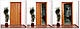 Двері гармошка глухі Клен Folding, розсувні двері ПВХ пластикові, міжкімнатні двері, приховані, складані, фото 4