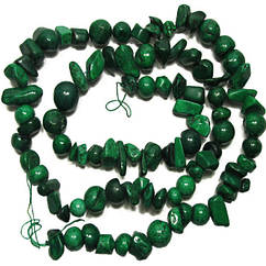 Намистини Відколи Великі під Малахіт Темно Зелені, Розмір від 6 до 12 мм, Рукоділля, Фурнітура Біжутерії
