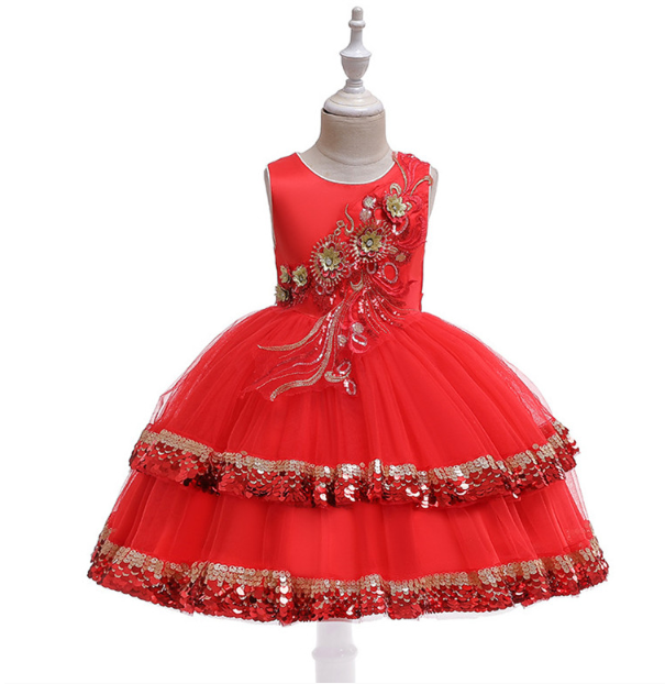 Бальна ошатне Сукня з мерехтливої ​​паєтками красноеBall gown Dress with flickering sequin red2021