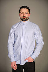 Сорочка чоловіча для офіціанта і бармена світло-блакитного кольору