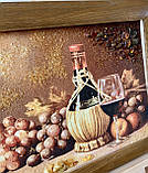 Картина натюрморт "Вино" , картина з бурштину натюрморт, фото 3