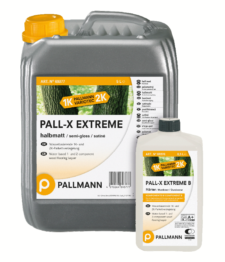 1-к та 2-к лак на водній основі Pallmann PALL-X EXTREME k.A, п/мат, k.В