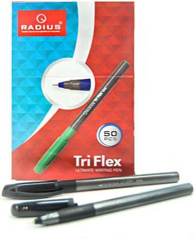 Ручка кулькова Tri Flex PL корпус grey metalic чорна KNZ