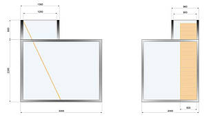 Кесон-погріб водонепроникний c звалася лядою на пневмоподъемниках