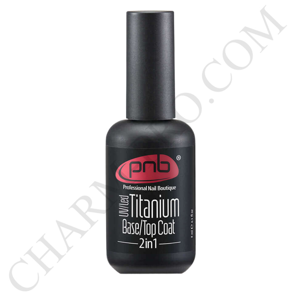 Титанове покриття 2-в-1PNB UV/LED Titanium Base/Top Coat 8ml