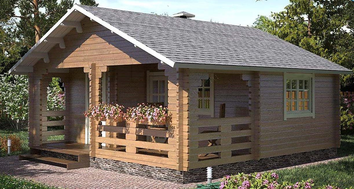 Баня дерев'яна з профільованого бруса 6х6