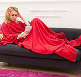 Плед Снаггі Бланкет (Snuggie Blanket), ковдра з рукавами (синій), фото 7