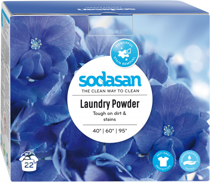 Органічний пральний порошок-концентрат Sodasan Heavy Duty для сильних забруднень 1 кг (4019886050609)
